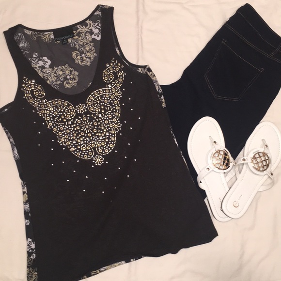 Cynthia Rowley Tops - Cynthia Rowley Embellished Tank Top